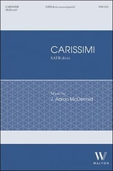 Carissimi SATB choral sheet music cover